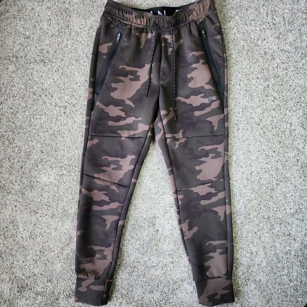 American Eagle Joggers Mens Small Camo‎ Zip Pockets Excellent